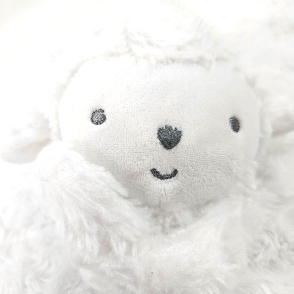 Just One You Carters Lamb Security Blanket Baby Lovey Plush White Gray Stars
